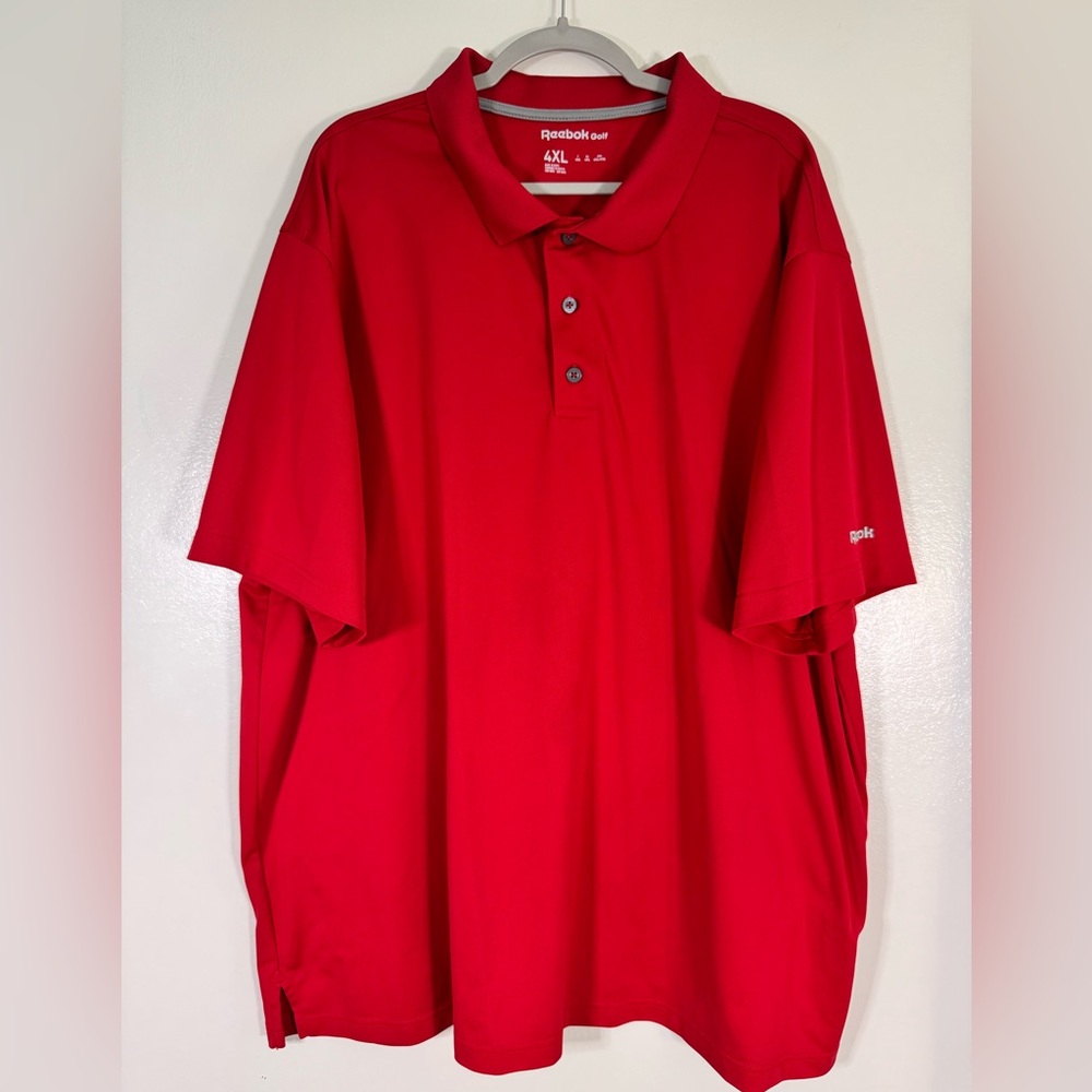 REEBOK Golf Polo Style Performance Fabric Shirt - Men's Size 4XL - Red